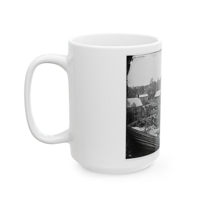 Petersburg, Va. Mills On The Appomattox River Near Campbell's Bridge (U.S. Civil War) White Coffee Mug-The Sticker Space