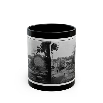 Petersburg, Va. Mills; Photographic Wagon Of Engineer Dept. In Foreground (U.S. Civil War) Black Coffee Mug-11oz-The Sticker Space