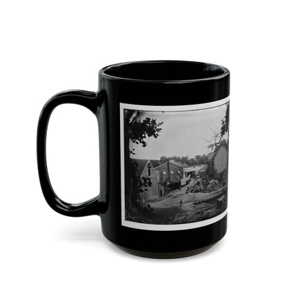 Petersburg, Va. Mills; Photographic Wagon Of Engineer Dept. In Foreground (U.S. Civil War) Black Coffee Mug-The Sticker Space