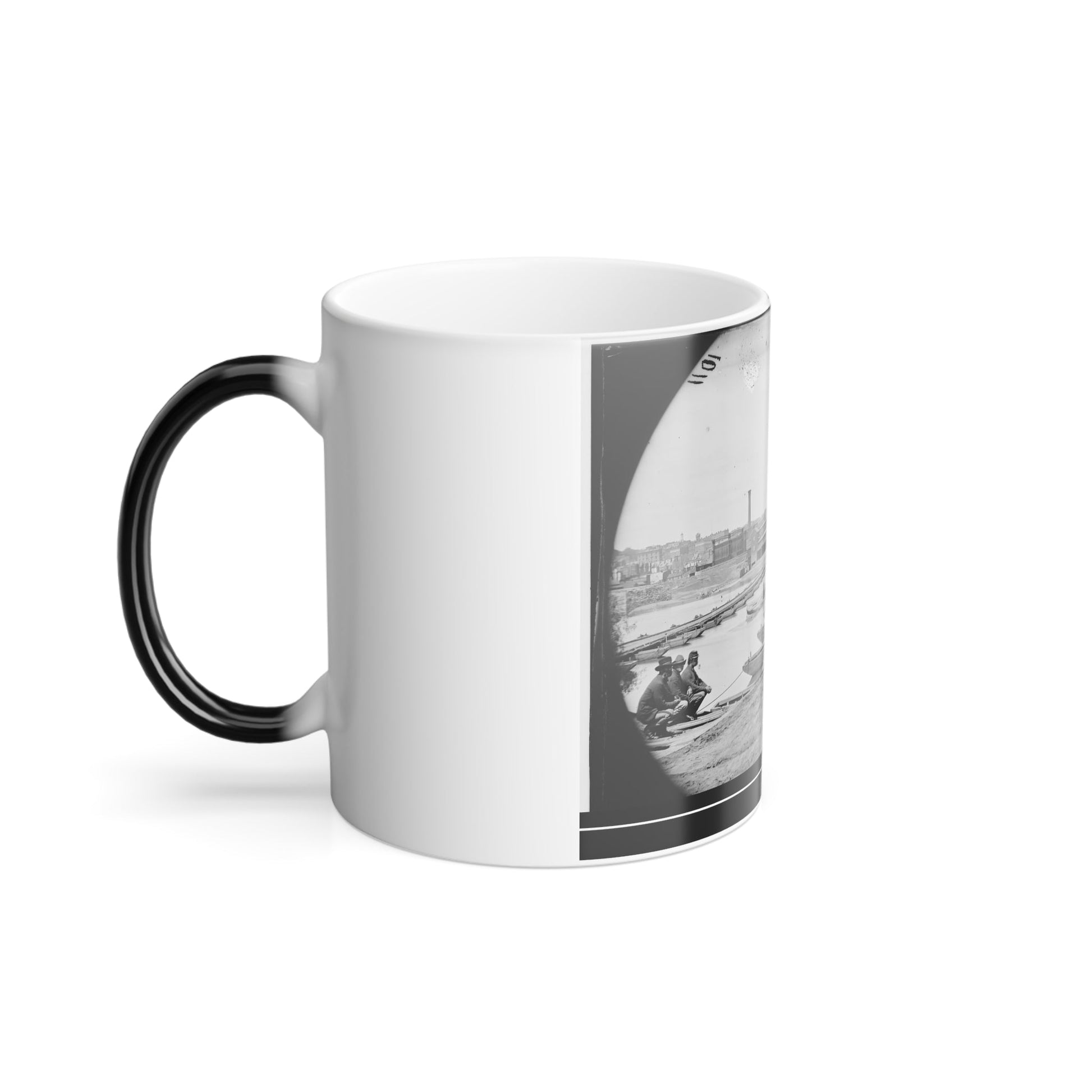 Petersburg, Va. Pontoon Bridges Across the Appomattox River (U.S. Civil War) Color Morphing Mug 11oz-11oz-The Sticker Space