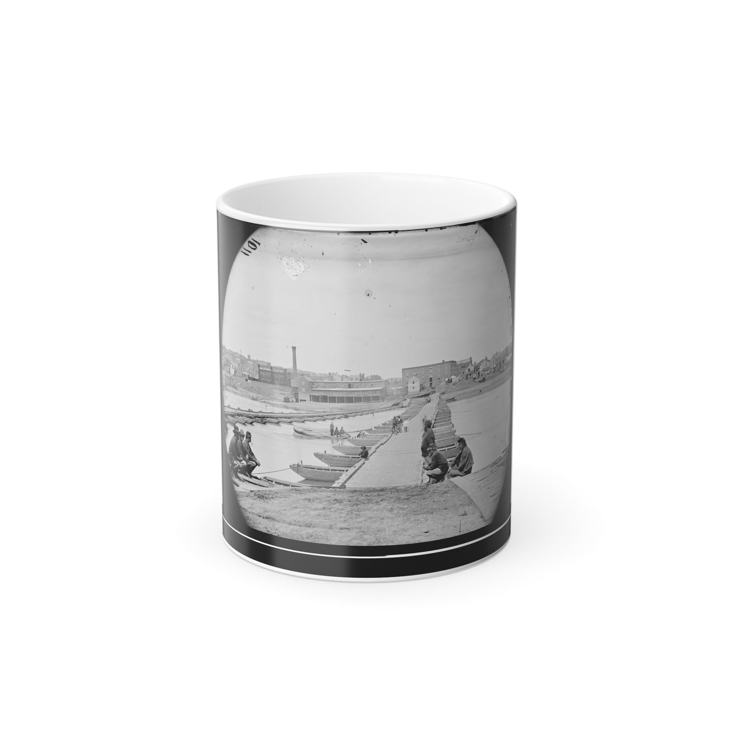 Petersburg, Va. Pontoon Bridges Across the Appomattox River (U.S. Civil War) Color Morphing Mug 11oz-11oz-The Sticker Space