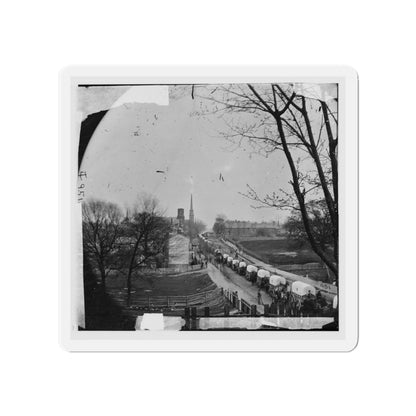 Petersburg, Va. The First Federal Wagon Train Entering The Town (U.S. Civil War) Refrigerator Magnet-4" x 4"-The Sticker Space