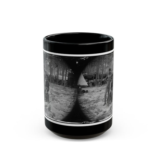 Petersburg, Va. Two Youthful Military Telegraph Operators At Headquarters (U.S. Civil War) Black Coffee Mug-15oz-The Sticker Space