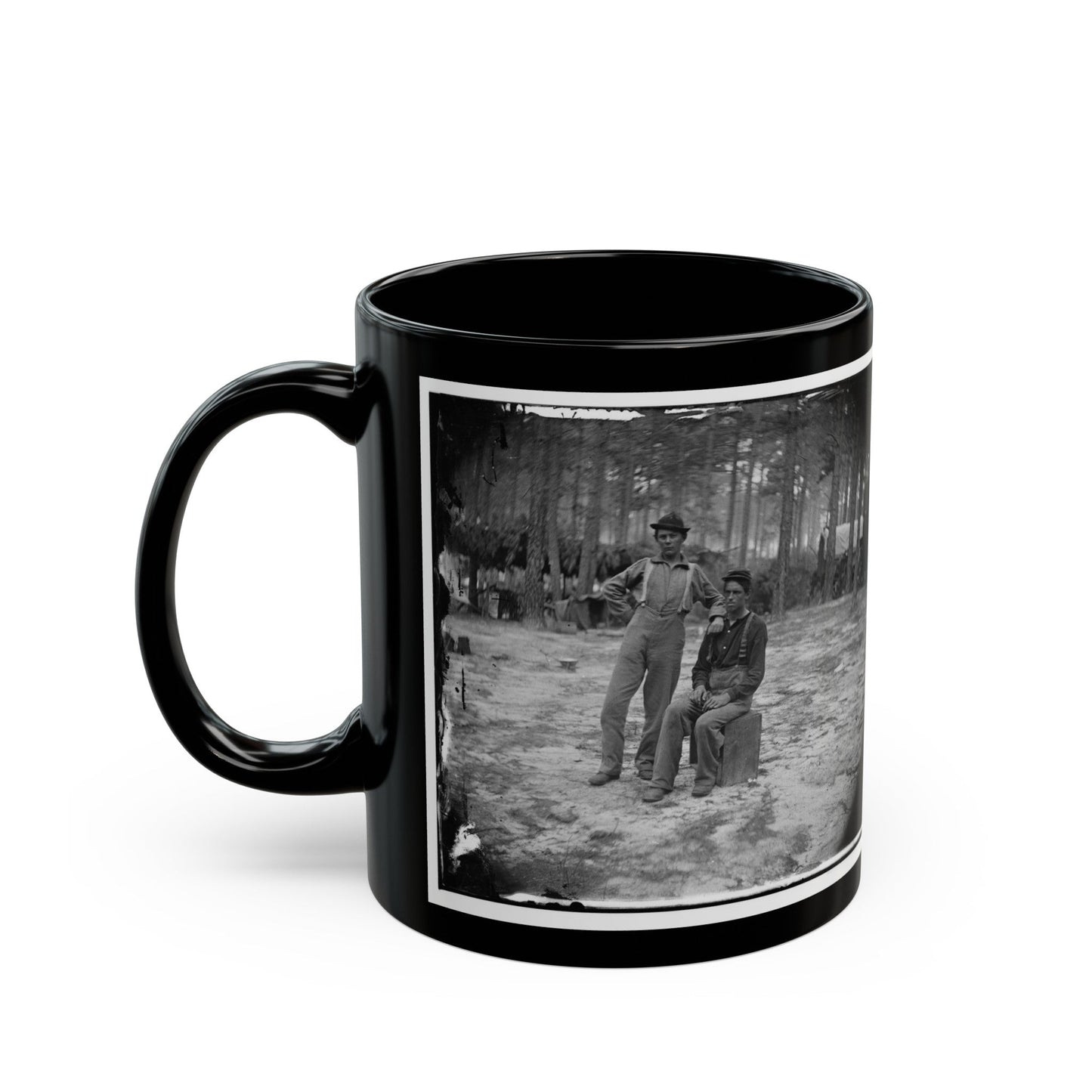 Petersburg, Va. Two Youthful Military Telegraph Operators At Headquarters (U.S. Civil War) Black Coffee Mug-The Sticker Space