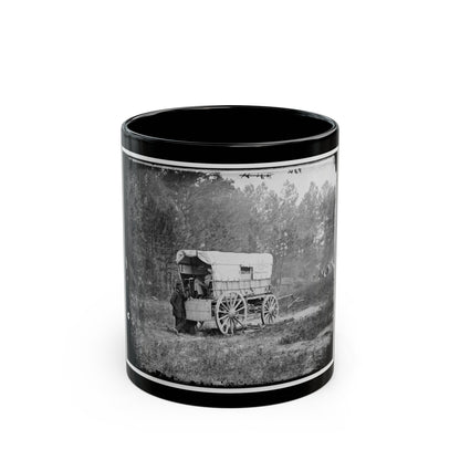 Petersburg, Va. U.S. Military Telegraph Battery Wagon, Army Of The Potomac Headquarters (U.S. Civil War) Black Coffee Mug