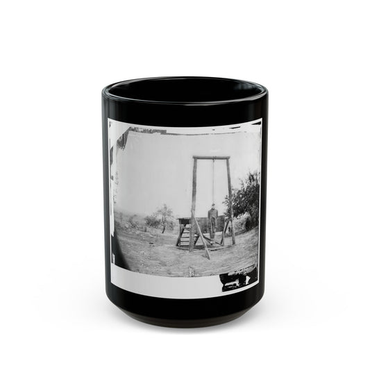 Petersburg, Va., Vicinity. The Execution Of William Johnson, Jordan's Farm (U.S. Civil War) Black Coffee Mug-15oz-The Sticker Space