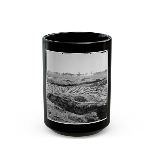 Petersburg, Va. View From Breastworks Of Fort Sedgwick (U.S. Civil War) Black Coffee Mug-15oz-The Sticker Space