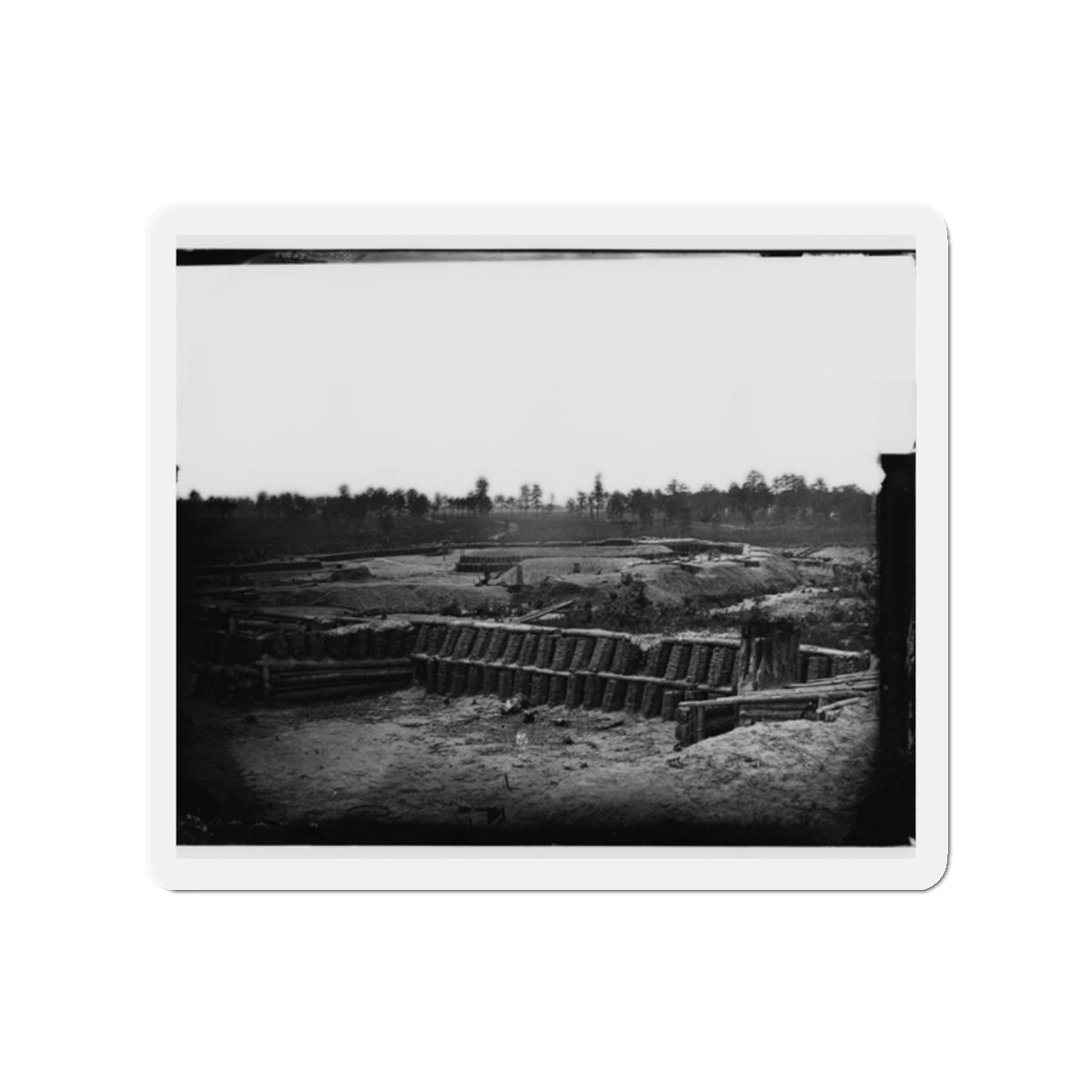 Petersburg, Va. View From Center Of Fort Sedgwick Looking South (U.S. Civil War) Refrigerator Magnet-2" x 2"-The Sticker Space