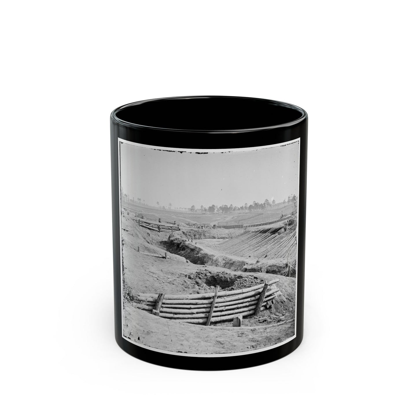 Petersburg, Va. View Of Fort Sedgwick (U.S. Civil War) Black Coffee Mug-11oz-The Sticker Space