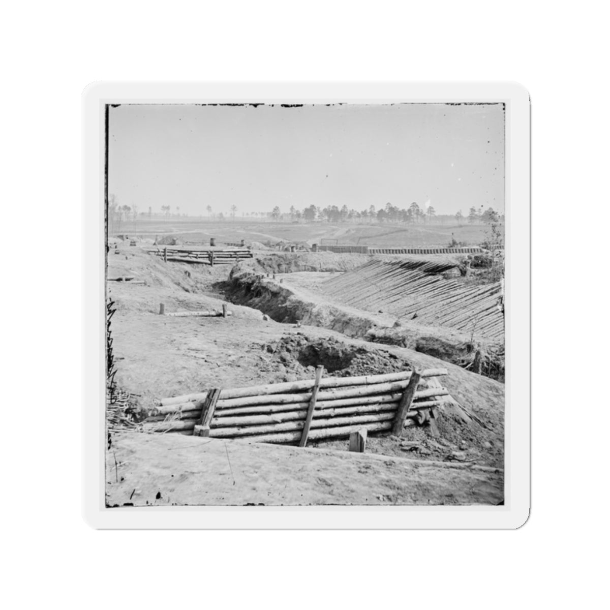 Petersburg, Va. View Of Fort Sedgwick (U.S. Civil War) Refrigerator Magnet-2" x 2"-The Sticker Space