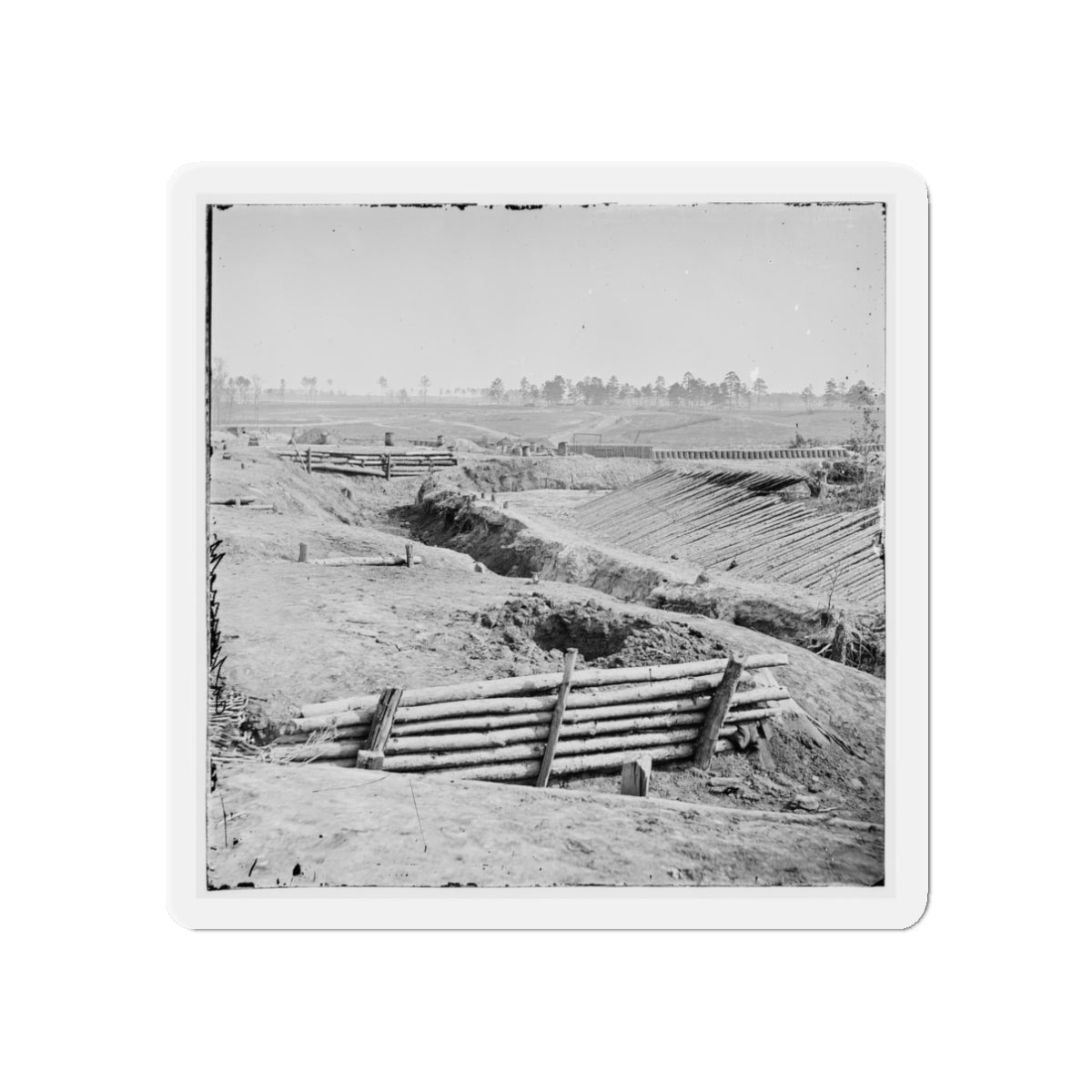 Petersburg, Va. View Of Fort Sedgwick (U.S. Civil War) Refrigerator Magnet-3" x 3"-The Sticker Space