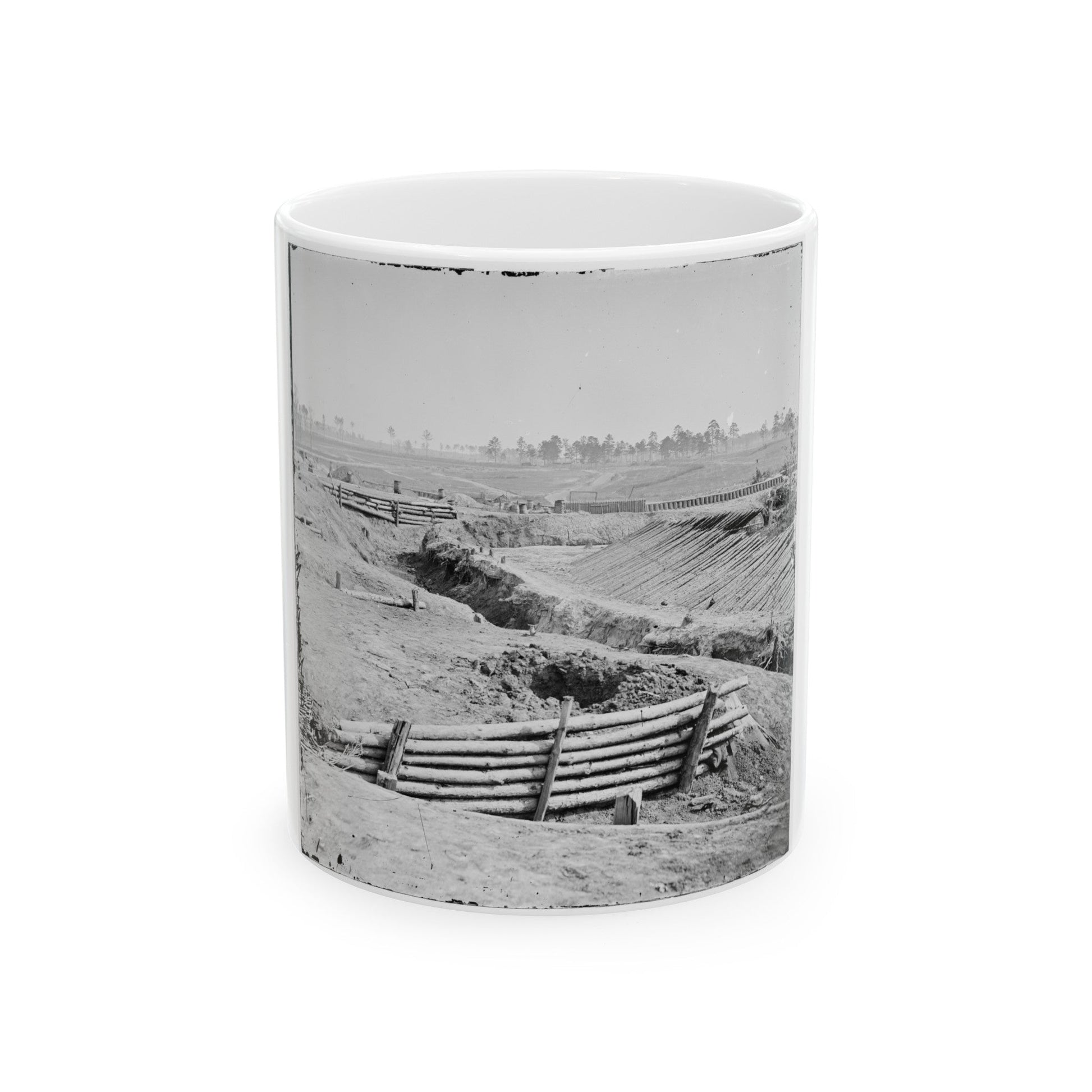 Petersburg, Va. View Of Fort Sedgwick (U.S. Civil War) White Coffee Mug-11oz-The Sticker Space