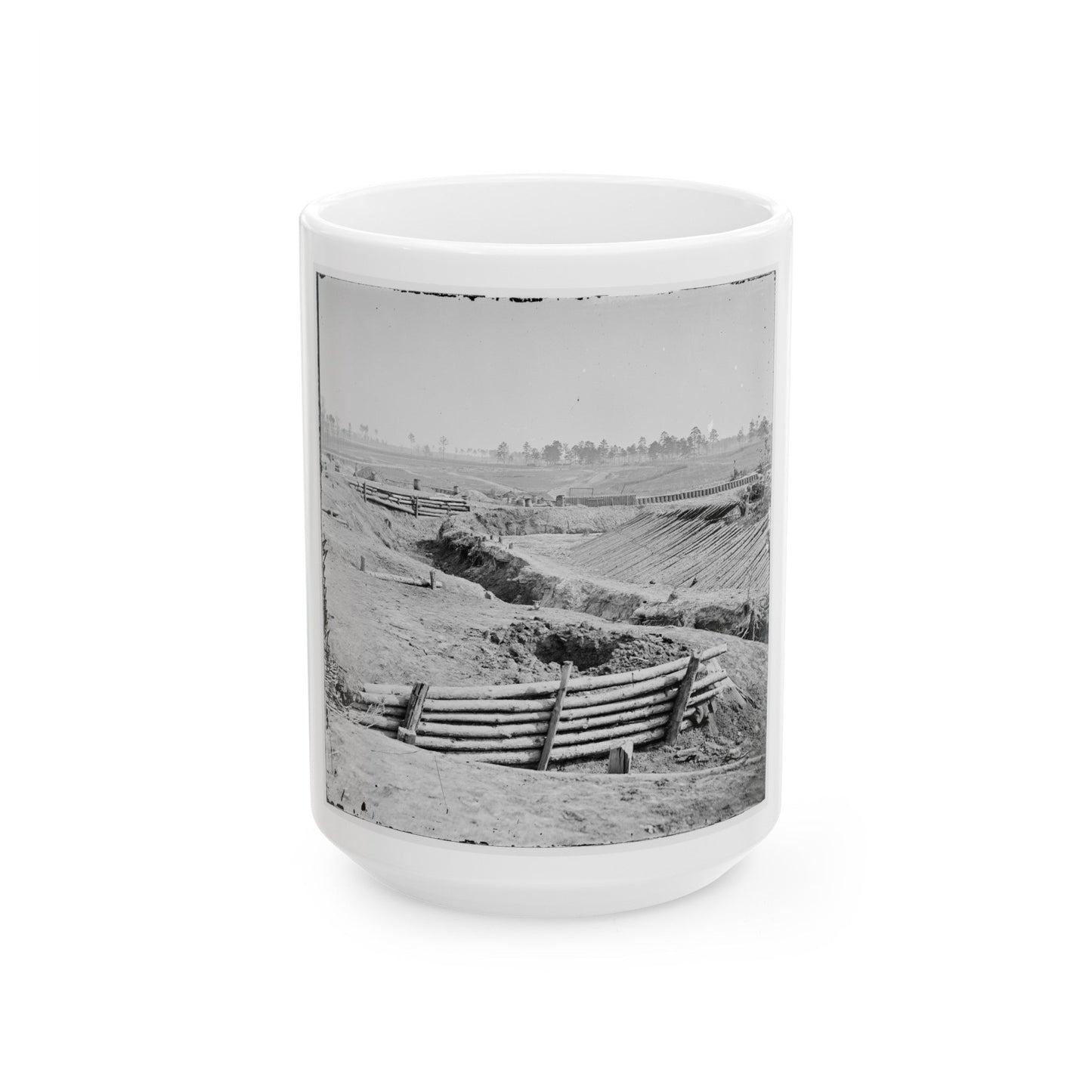 Petersburg, Va. View Of Fort Sedgwick (U.S. Civil War) White Coffee Mug-15oz-The Sticker Space