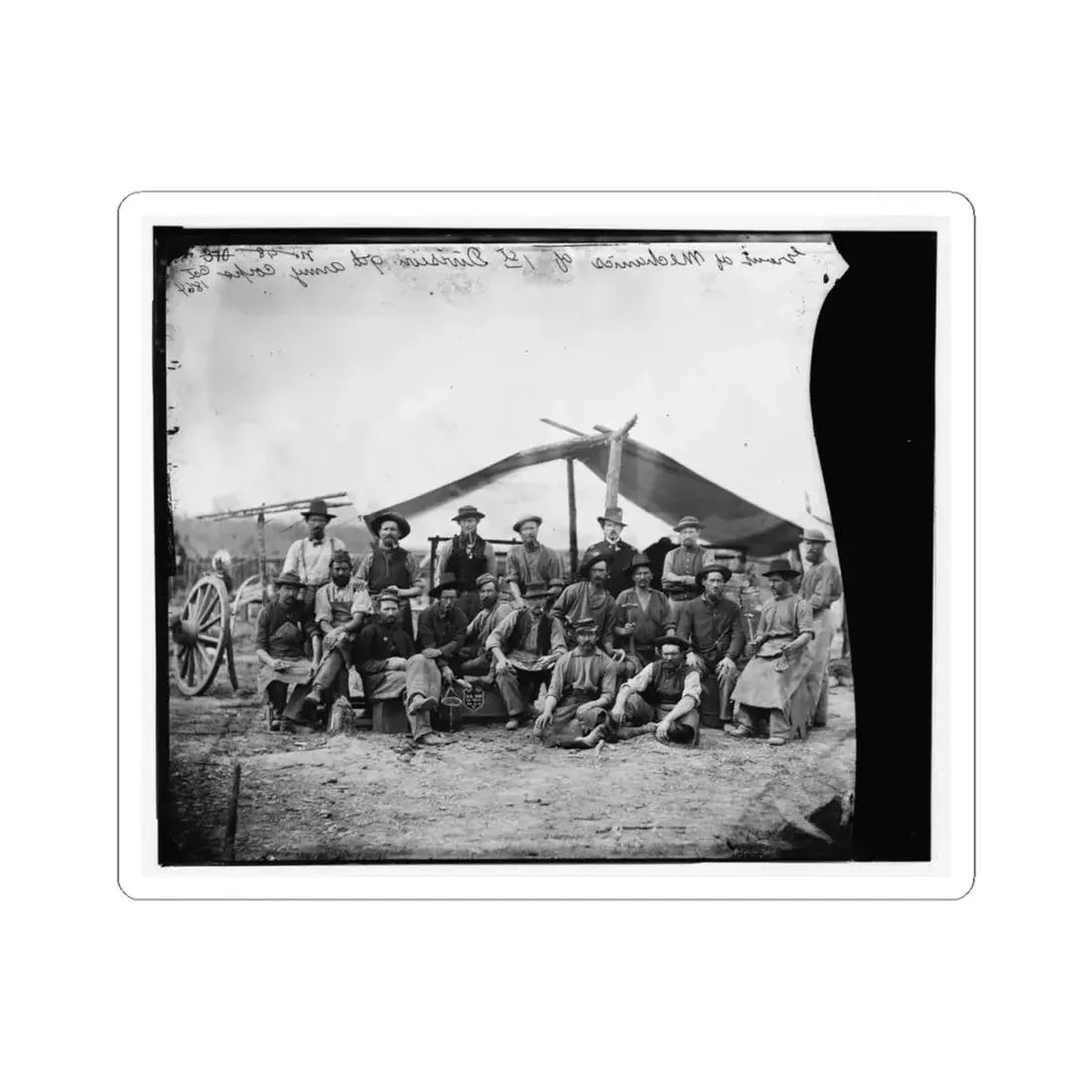 Petersburg, Virginia. Group of Mechanics of 1St Division, 9Th Army Corps (U.S. Civil War) STICKER Vinyl Kiss-Cut Decal 4 Inch White - The Sticker Space