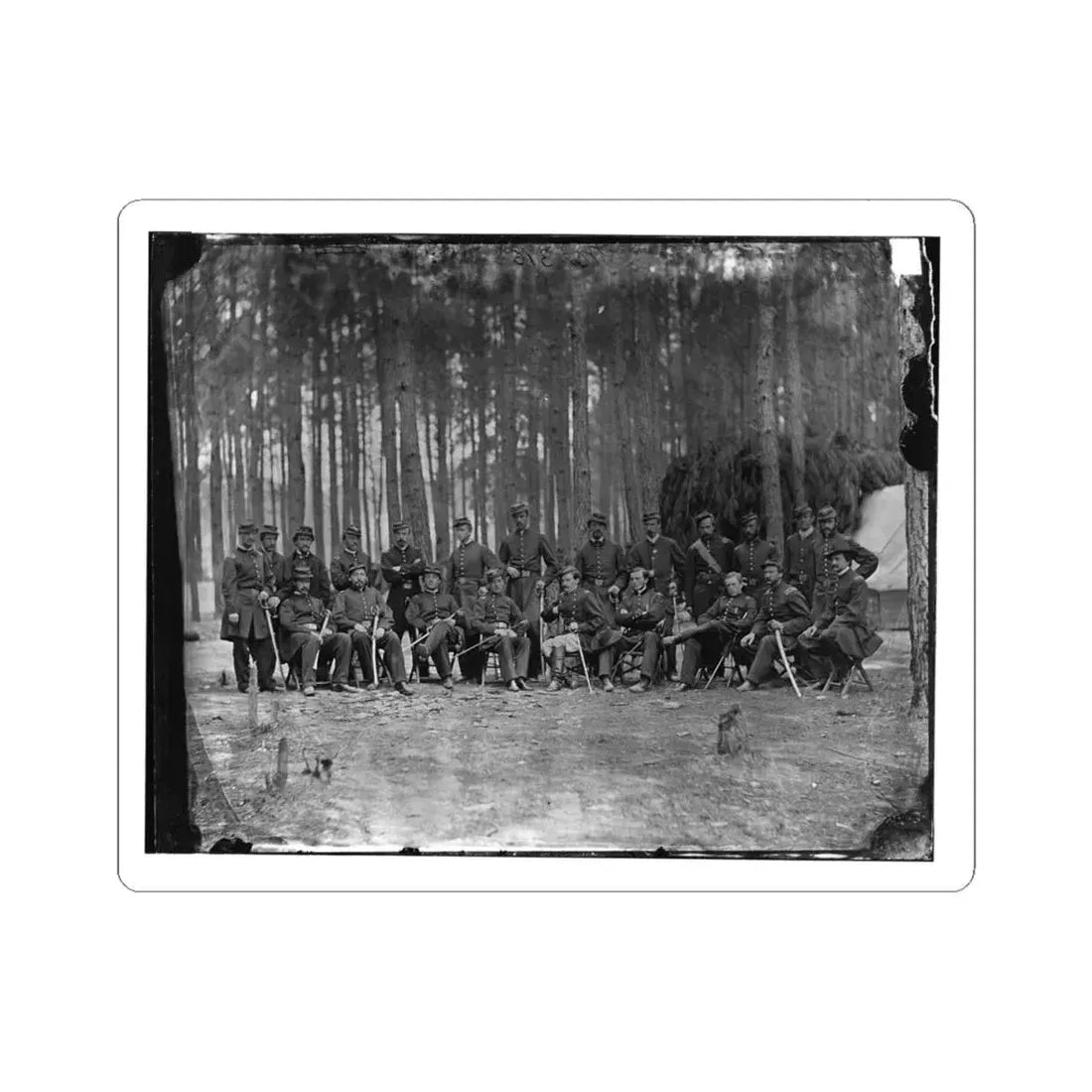 Petersburg, Virginia. Officers of 114Th Pennsylvania Infantry (U.S. Civil War) STICKER Vinyl Kiss-Cut Decal 4 Inch White - The Sticker Space
