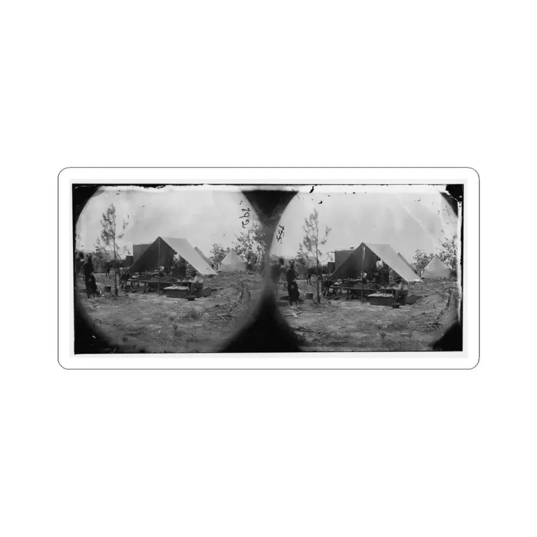 Petersburg, Virginia. Photographers Resting in Camp (U.S. Civil War) STICKER Vinyl Kiss-Cut Decal 4 Inch White - The Sticker Space