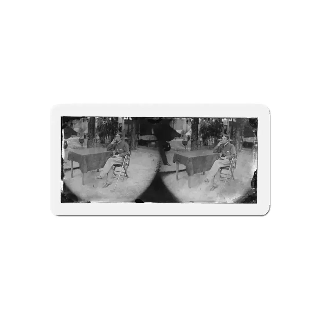 Petersburg, Virginia. Soldier Seated At Table (U.S. Civil War) Refrigerator Magnet 4 Inch Die-Cut - The Sticker Space