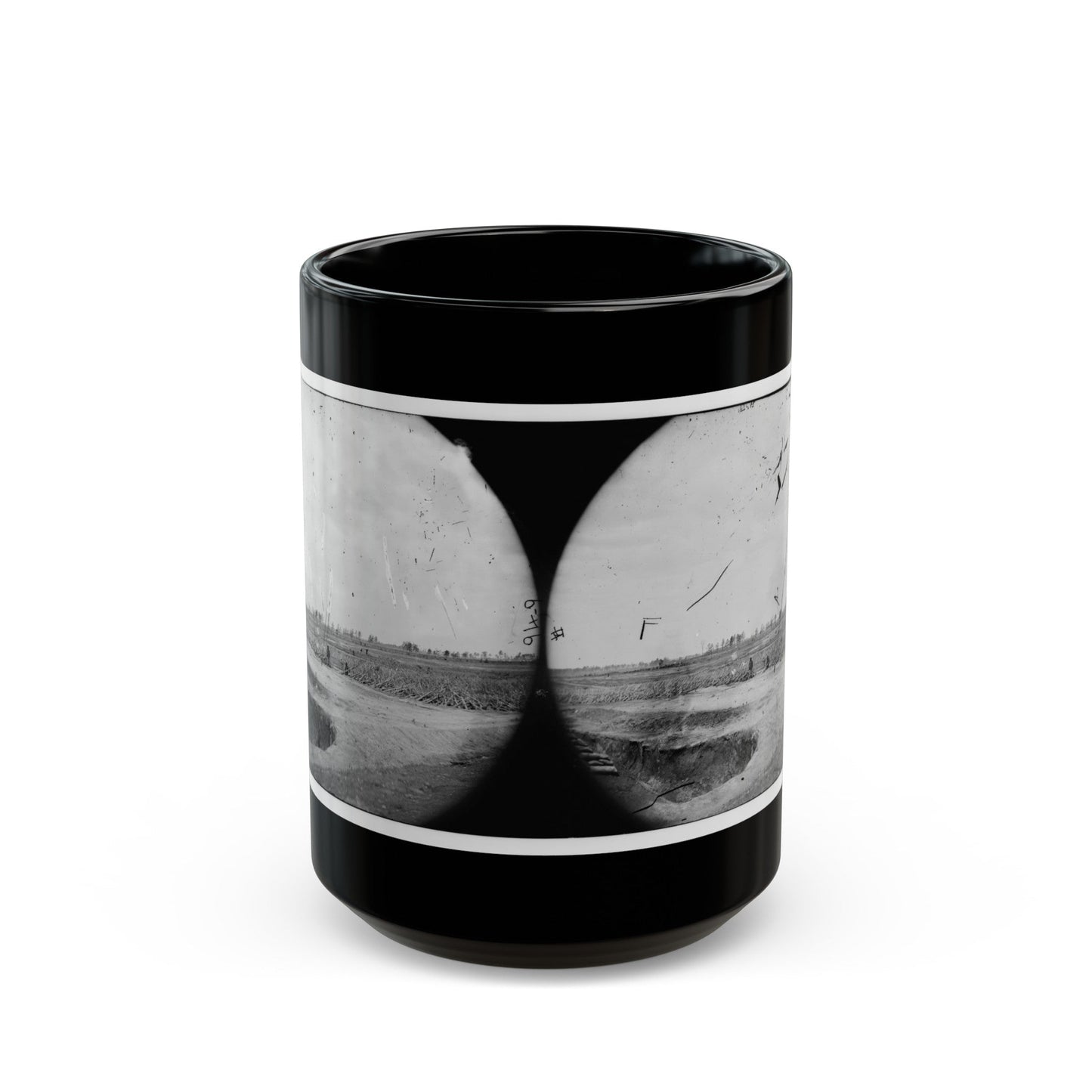 Petersburg, Virginia (Vicinity). Fortifications (U.S. Civil War) Black Coffee Mug-15oz-The Sticker Space