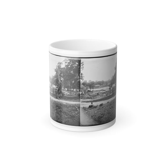 Petersburg, Virginia (Vicinity). View of James River and Photographic Wagon of Engineer Corps (U.S. Civil War) Color Morphing Mug 11oz-11oz-The Sticker Space