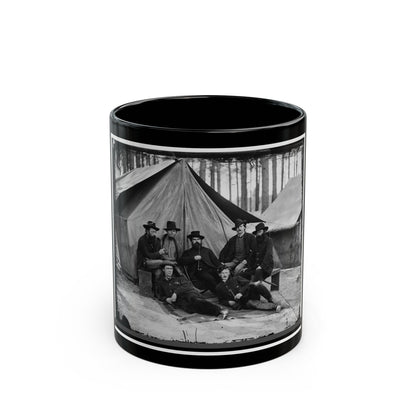 Petersburg, Virginia. Engineers At H.Q., Army Of The Potomac (U.S. Civil War) Black Coffee Mug-11oz-The Sticker Space