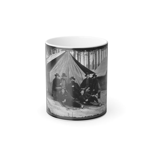 Petersburg, Virginia. Engineers at H.Q., Army of the Potomac (U.S. Civil War) Color Morphing Mug 11oz-11oz-The Sticker Space