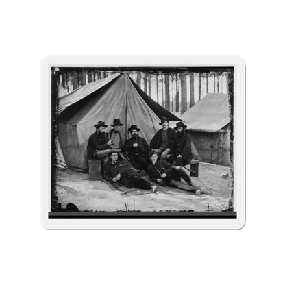 Petersburg, Virginia. Engineers At H.Q., Army Of The Potomac (U.S. Civil War) Refrigerator Magnet-4" x 4"-The Sticker Space