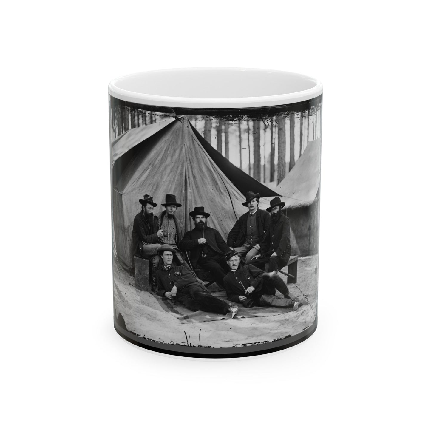 Petersburg, Virginia. Engineers At H.Q., Army Of The Potomac (U.S. Civil War) White Coffee Mug