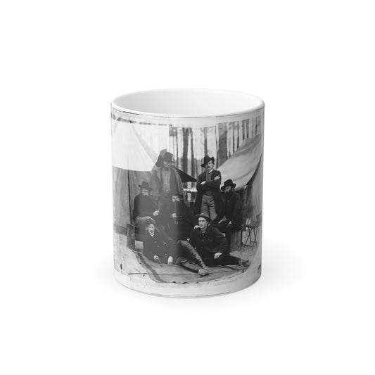 Petersburg, Virginia. Group of Engineers and Draughtsmen, Headquarters, Army of the Potomac (U.S. Civil War) Color Morphing Mug 11oz-11oz-The Sticker Space