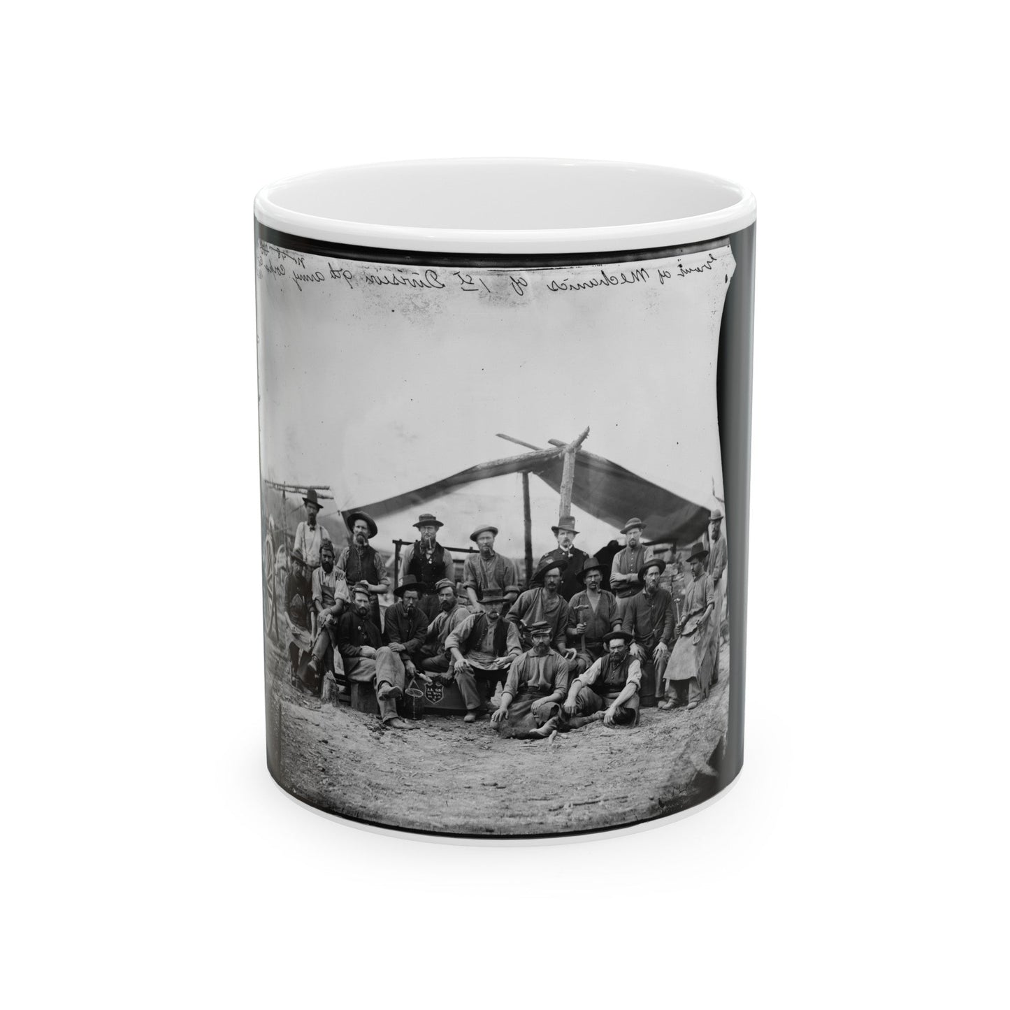 Petersburg, Virginia. Group Of Mechanics Of 1st Division, 9th Army Corps (U.S. Civil War) White Coffee Mug-11oz-The Sticker Space