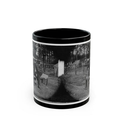 Petersburg, Virginia. Officer Seated 001 (U.S. Civil War) Black Coffee Mug-11oz-The Sticker Space