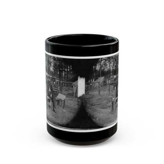 Petersburg, Virginia. Officer Seated 001 (U.S. Civil War) Black Coffee Mug-15oz-The Sticker Space