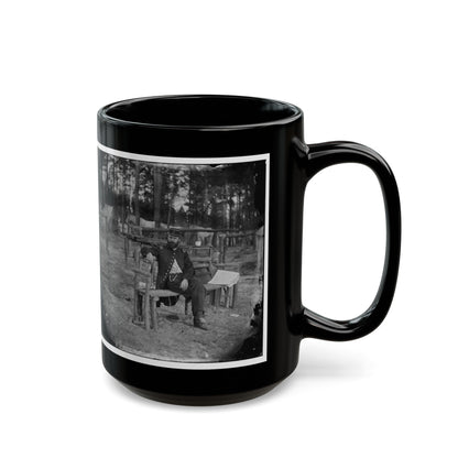 Petersburg, Virginia. Officer Seated 001 (U.S. Civil War) Black Coffee Mug-The Sticker Space