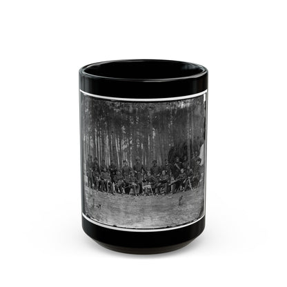 Petersburg, Virginia. Officers Of 114th Pennsylvania Infantry (U.S. Civil War) Black Coffee Mug-15oz-The Sticker Space