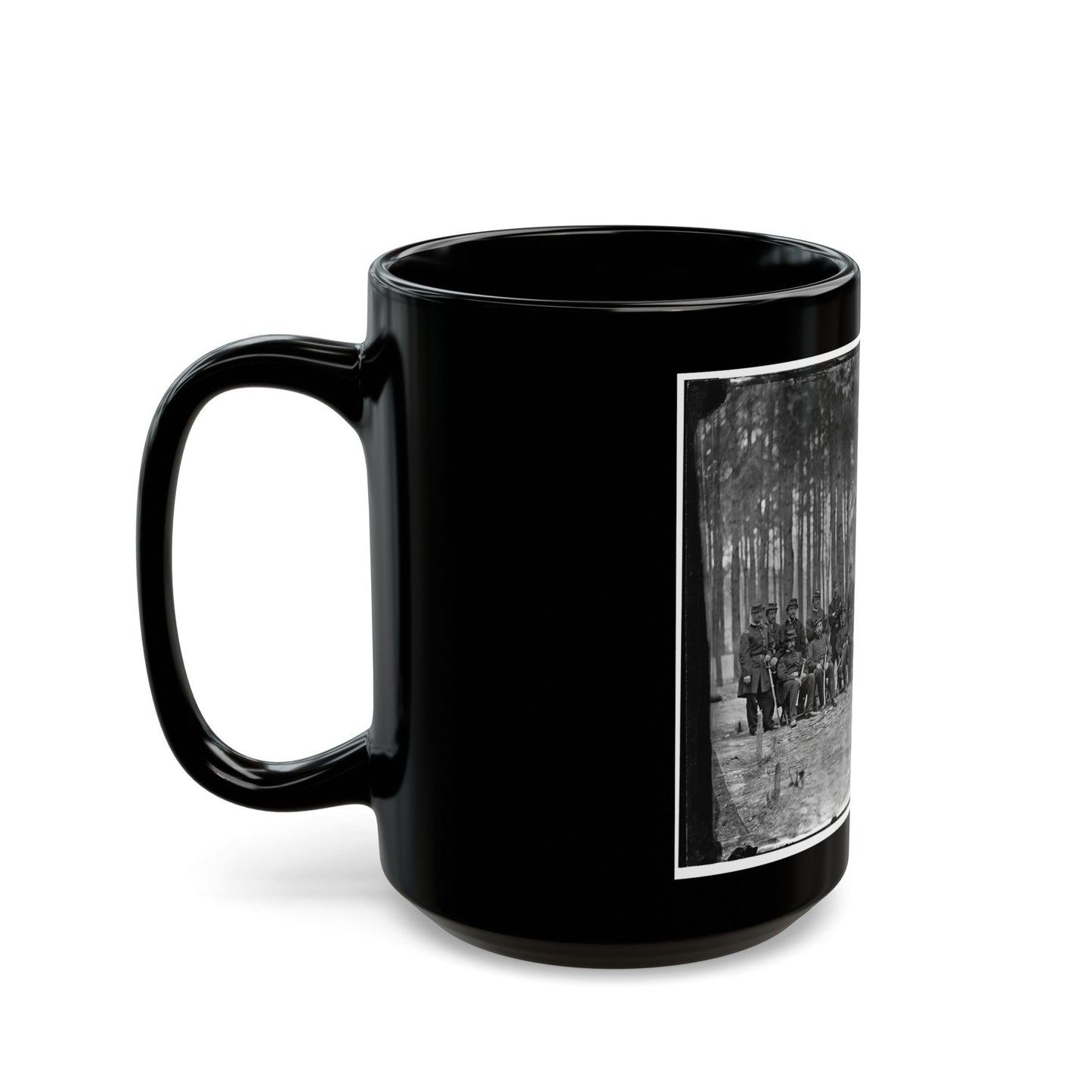 Petersburg, Virginia. Officers Of 114th Pennsylvania Infantry (U.S. Civil War) Black Coffee Mug-The Sticker Space