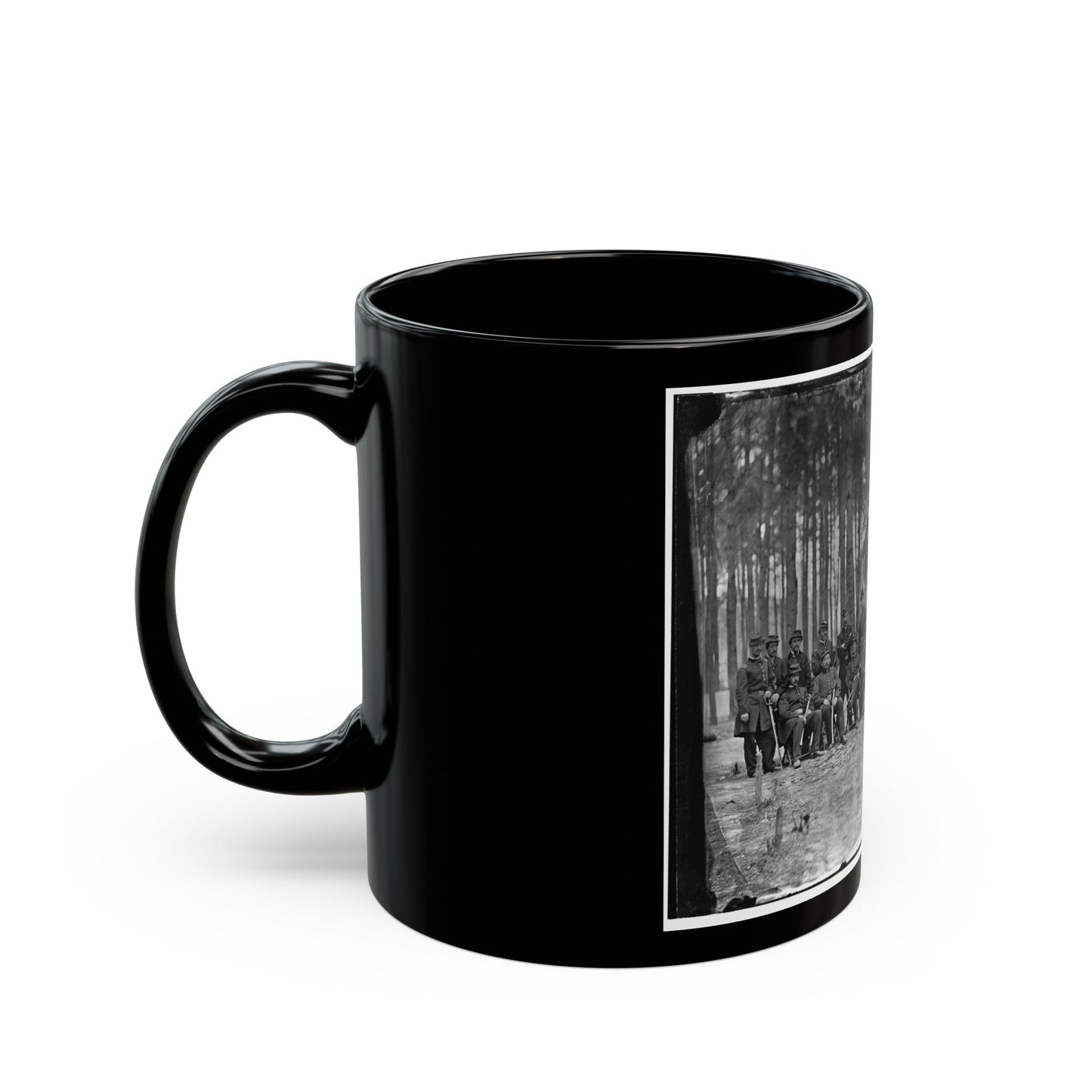 Petersburg, Virginia. Officers Of 114th Pennsylvania Infantry (U.S. Civil War) Black Coffee Mug-The Sticker Space