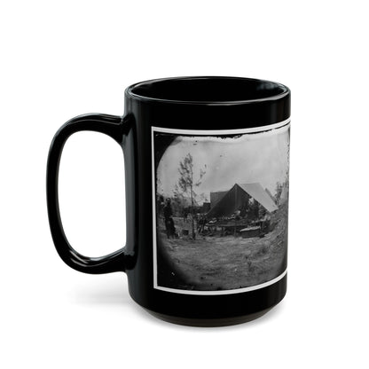 Petersburg, Virginia. Photographers Resting In Camp (U.S. Civil War) Black Coffee Mug-The Sticker Space