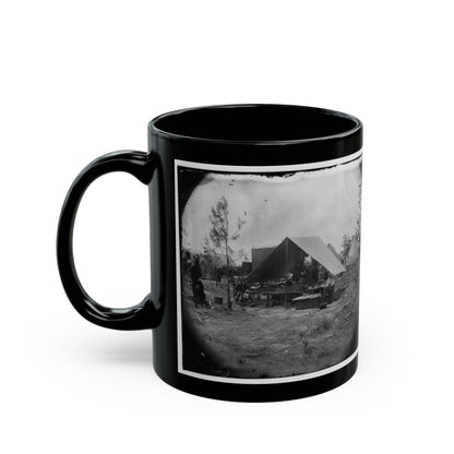 Petersburg, Virginia. Photographers Resting In Camp (U.S. Civil War) Black Coffee Mug-The Sticker Space