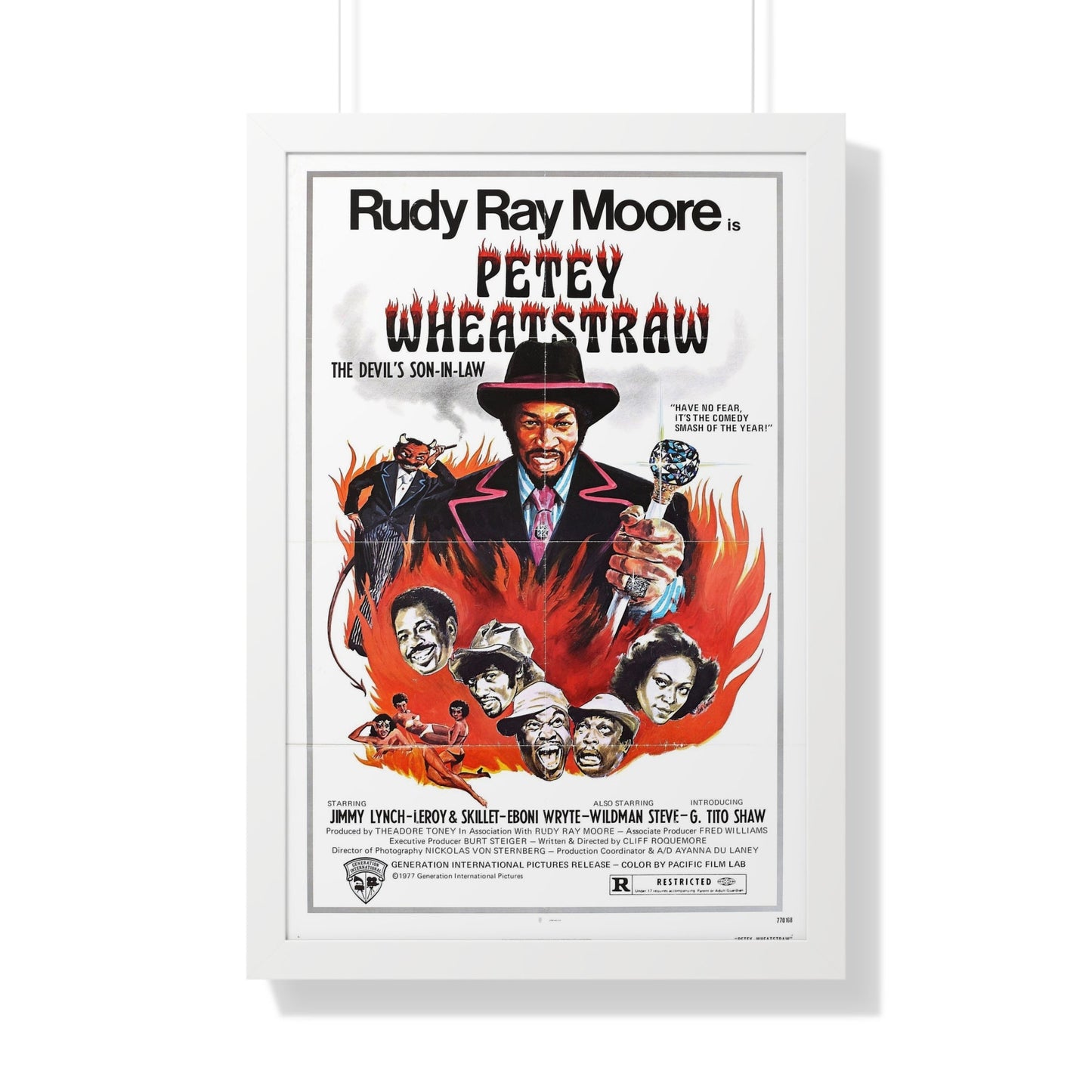 PETEY WHEATSTRAW 1977 - Framed Movie Poster-20" x 30"-The Sticker Space