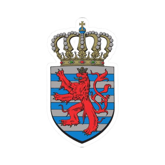 Petites armoiries du Grand-Duché de Luxembourg (Luxembourg) (Coat of Arms) STICKER Vinyl Kiss-Cut Decal 2 Inch White - The Sticker Space
