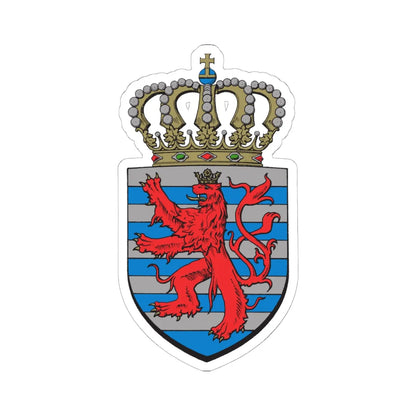 Petites armoiries du Grand-Duché de Luxembourg (Luxembourg) (Coat of Arms) STICKER Vinyl Kiss-Cut Decal 6 Inch White - The Sticker Space