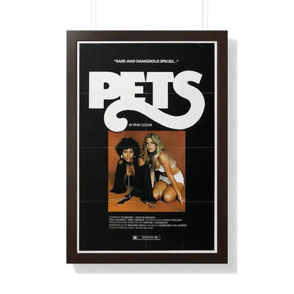 PETS (3) 1974 - Framed Movie Poster 20" x 30" Walnut - The Sticker Space