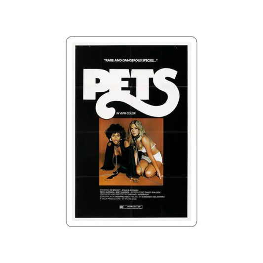 PETS (3) 1974 Movie Poster STICKER Vinyl Die-Cut Decal 2 Inch - The Sticker Space