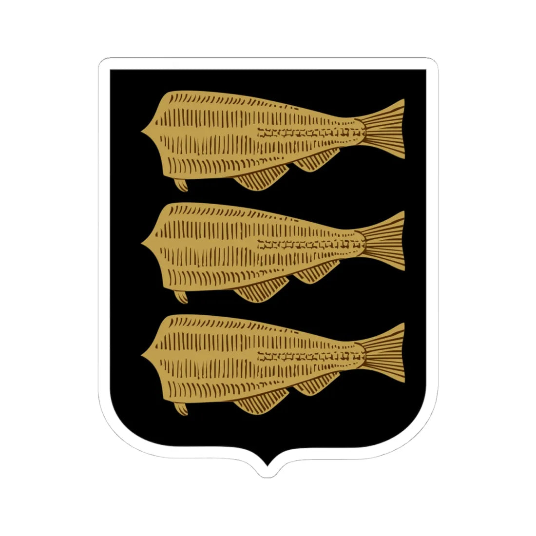 Petsamo.vaakuna (Finland) (Coat of Arms) STICKER Vinyl Kiss-Cut Decal 4 Inch White - The Sticker Space