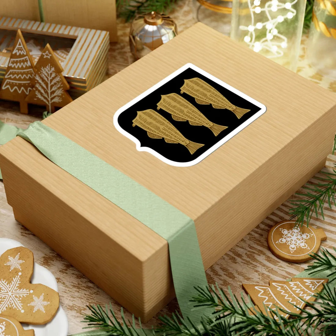 Petsamo.vaakuna (Finland) (Coat of Arms) STICKER Vinyl Kiss-Cut Decal - The Sticker Space