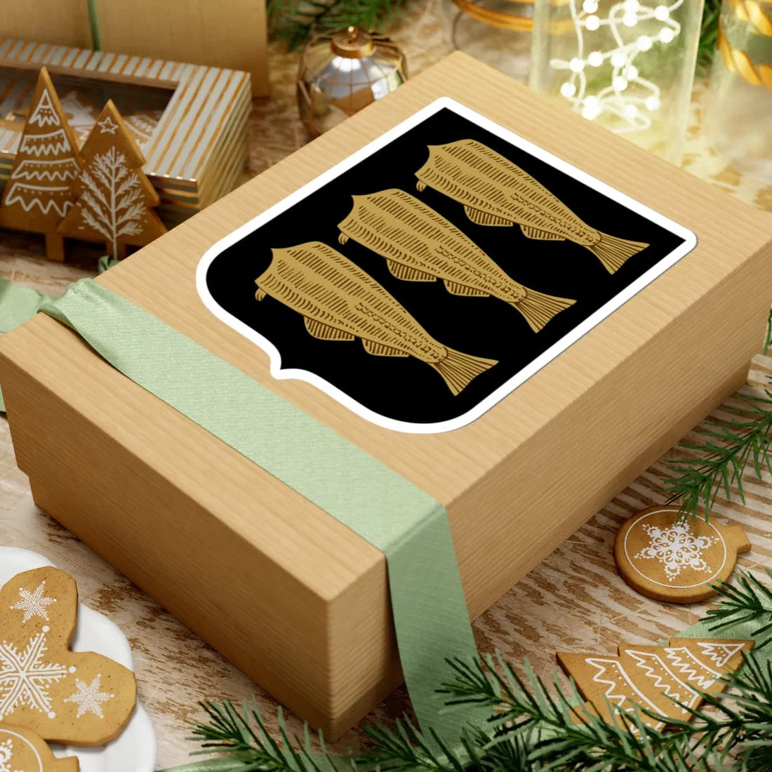 Petsamo.vaakuna (Finland) (Coat of Arms) STICKER Vinyl Kiss-Cut Decal - The Sticker Space