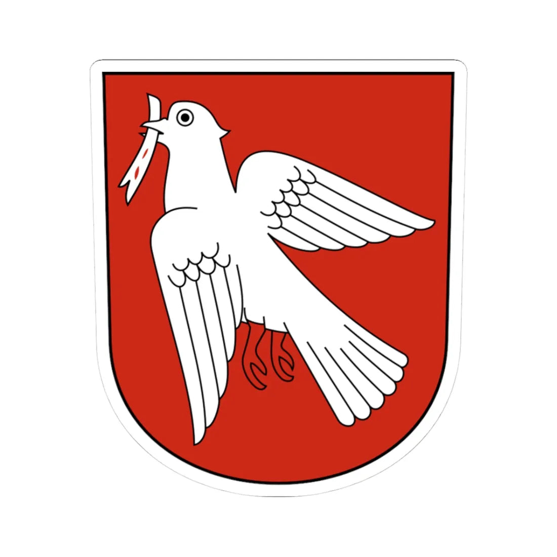 Pfäfers-blazon (Switzerland) (Coat of Arms) STICKER Vinyl Kiss-Cut Decal 3 Inch White - The Sticker Space