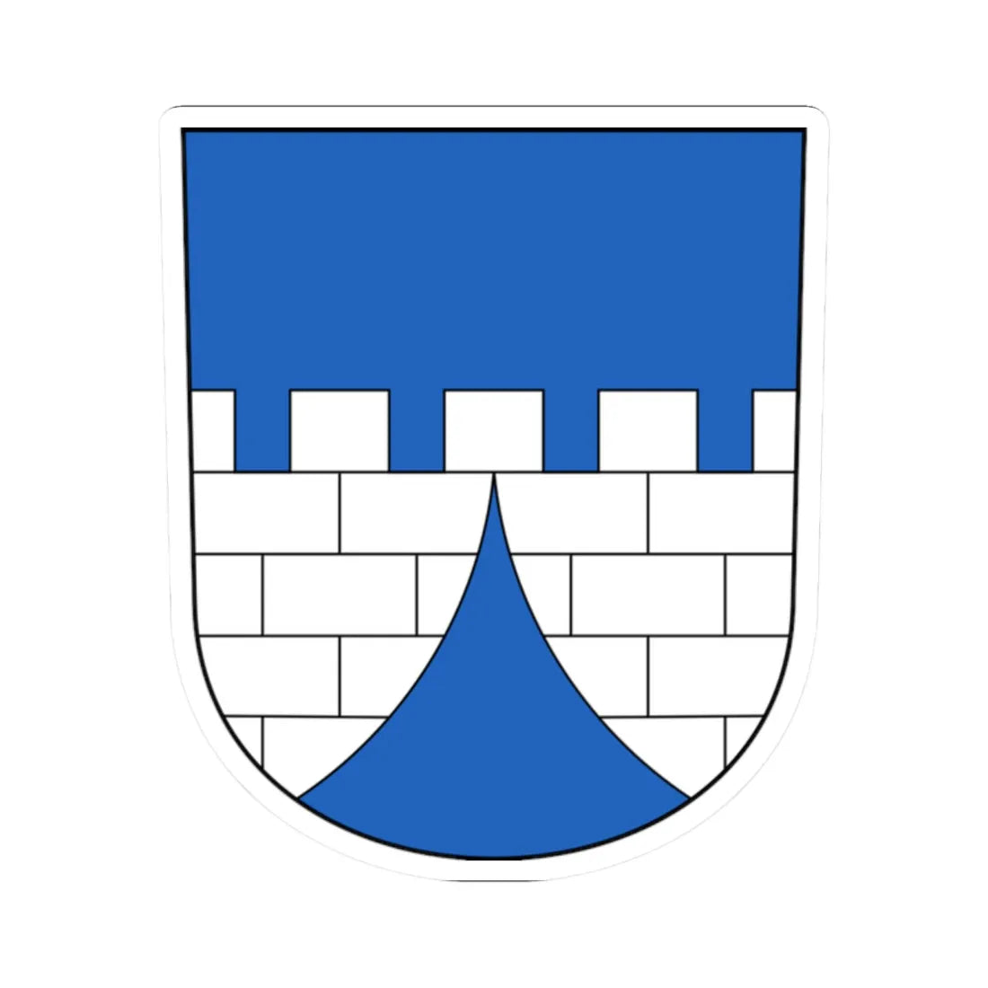 Pfungen-blazon (Switzerland) (Coat of Arms) STICKER Vinyl Kiss-Cut Decal 2 Inch White - The Sticker Space