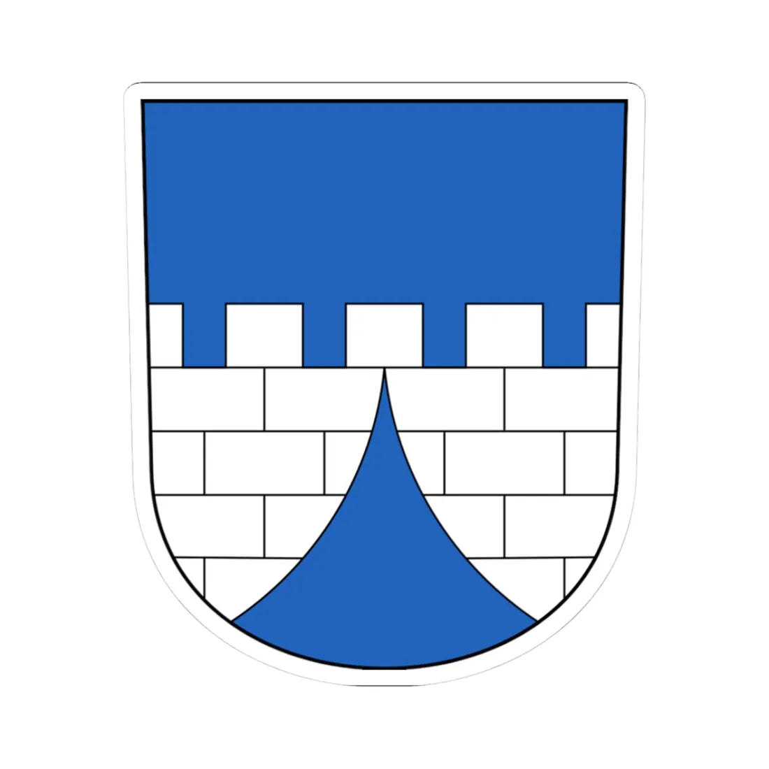 Pfungen-blazon (Switzerland) (Coat of Arms) STICKER Vinyl Kiss-Cut Decal 3 Inch White - The Sticker Space