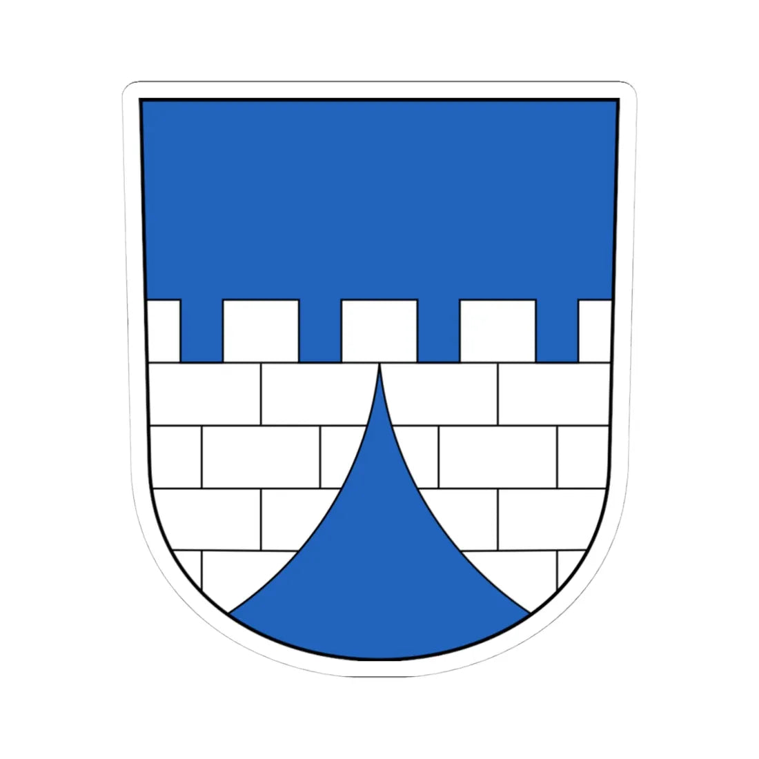 Pfungen-blazon (Switzerland) (Coat of Arms) STICKER Vinyl Kiss-Cut Decal 4 Inch White - The Sticker Space