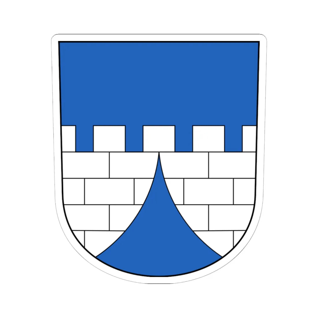 Pfungen-blazon (Switzerland) (Coat of Arms) STICKER Vinyl Kiss-Cut Decal 6 Inch White - The Sticker Space